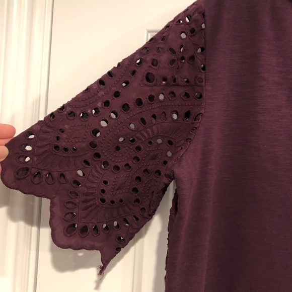 Porridge Clothing Plum Eyelet Top - Anthropologie - Picture 5 of 10